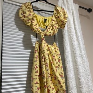 Brand New Forever21 Floral Cutout Mini Dress